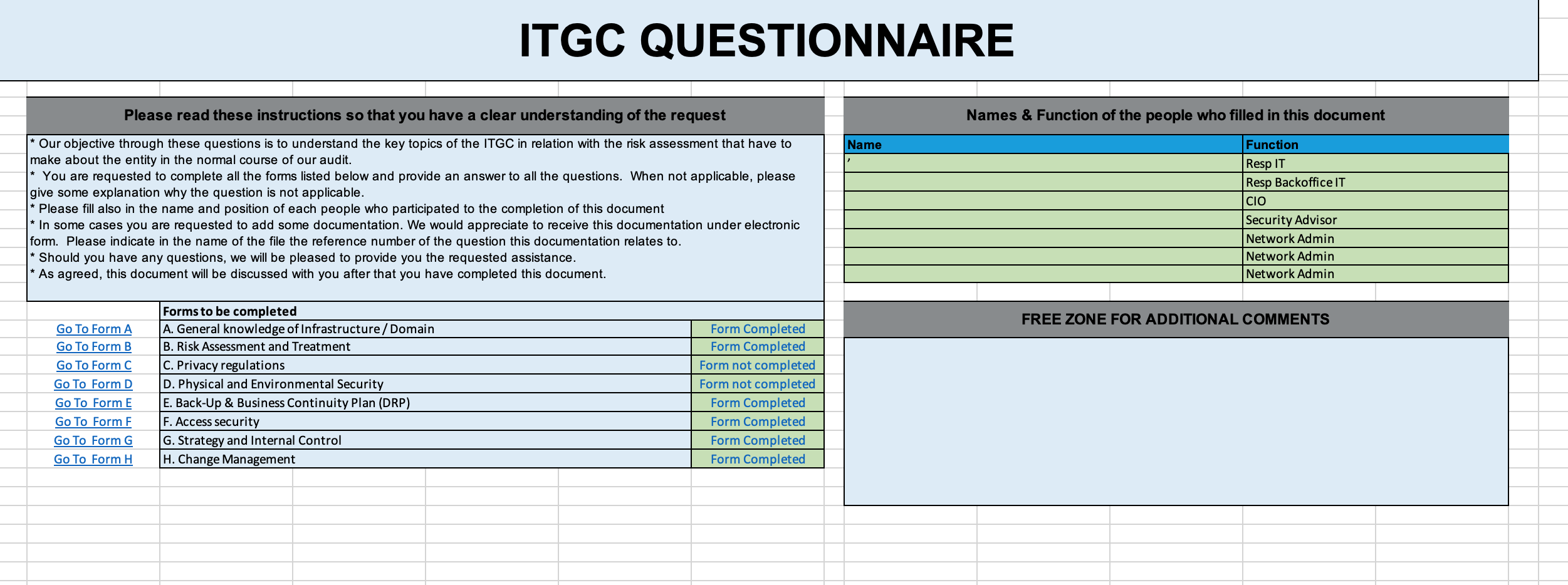 Questionnaire type